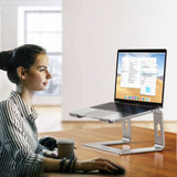 BESIGN LS03 Aluminum Laptop Stand, Ergonomic Detachable Computer Stand, Notebook Riser Compatible with Air, Pro, Dell, HP, Lenovo More 10 - 15.6" Laptops, Silver