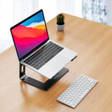 BESIGN LS03 Aluminum Laptop Stand, Ergonomic Detachable Computer Stand, Riser Holder Notebook Stand Compatible with Air, Pro, Dell, HP, Lenovo More 10 - 15.6" Laptops, Black