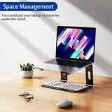 BESIGN LS03 Aluminum Laptop Stand, Ergonomic Detachable Computer Stand, Riser Holder Notebook Stand Compatible with Air, Pro, Dell, HP, Lenovo More 10 - 15.6" Laptops, Black
