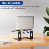 BESIGN LS03 Aluminum Laptop Stand, Ergonomic Detachable Computer Stand, Riser Holder Notebook Stand Compatible with Air, Pro, Dell, HP, Lenovo More 10 - 15.6" Laptops, Black