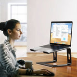 BESIGN LS03 Aluminum Laptop Stand, Ergonomic Detachable Computer Stand, Riser Holder Notebook Stand Compatible with Air, Pro, Dell, HP, Lenovo More 10 - 15.6" Laptops, Black
