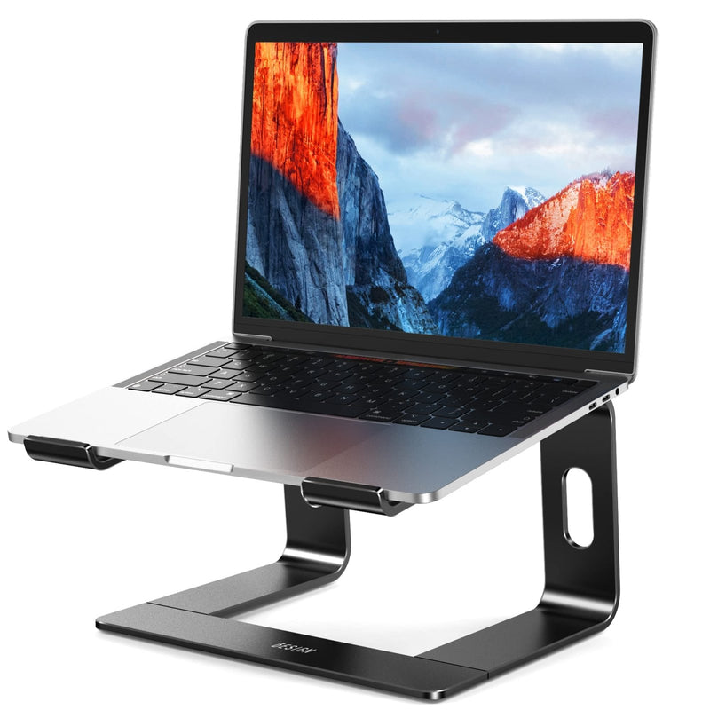 BESIGN LS03 Aluminum Laptop Stand, Ergonomic Detachable Computer Stand, Riser Holder Notebook Stand Compatible with Air, Pro, Dell, HP, Lenovo More 10 - 15.6" Laptops, Black