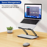 BESIGN LS10 Aluminum Laptop Stand, Ergonomic Adjustable Notebook Tablet Stand, Computer Holder Compatible with Air, Pro, Dell, HP, Lenovo More 10 - 14" Laptops, Black
