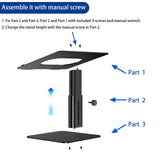 BESIGN LSX6N Laptop Stand, Ergonomic Adjustable Notebook Riser Holder, Computer Stand Compatible with Air, Pro, Dell, HP, Lenovo More 10 - 15.6" Laptops, Black