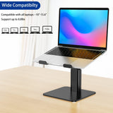 BESIGN LSX6N Laptop Stand, Ergonomic Adjustable Notebook Riser Holder, Computer Stand Compatible with Air, Pro, Dell, HP, Lenovo More 10 - 15.6" Laptops, Black