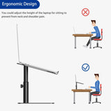 BESIGN LSX6N Laptop Stand, Ergonomic Adjustable Notebook Riser Holder, Computer Stand Compatible with Air, Pro, Dell, HP, Lenovo More 10 - 15.6" Laptops, Black