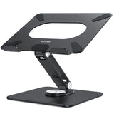BESIGN LSX7 Laptop Stand with 360 Rotating Base, Ergonomic Adjustable Notebook Riser, Foldable Computer Holder Compatible with 10 - 15.6" Laptops (Black)