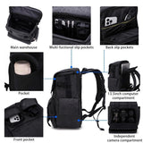 BESMART Waterproof Camera Backpack with Removable Cube for Photographers,Professional Camera Bags with Laptop Compartment & Rain Cover & Trolley Sleeve,Large Photography Backpack Camera Bag Backpacks