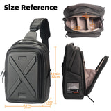 Besnfoto Camera Hardshell Case Crossbody Camera Sling Bag Small Waterproof Photography Bag for Mirrorless and DSLR Cameras