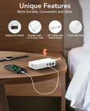 BESTEK Universal Travel Adapter 220V to 110V Voltage Converter with 0 - 2.4A 4 Port USB Charging and UK/AU/US/EU Worldwide Plug Adapter (White)