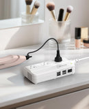 BESTEK Universal Travel Adapter 220V to 110V Voltage Converter with 0 - 2.4A 4 Port USB Charging and UK/AU/US/EU Worldwide Plug Adapter (White)