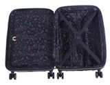 Betsey Johnson 26 Inch Checked Luggage Collection - Expandable Scratch Resistant (ABS + PC) Hardside Suitcase - Designer Lightweight Bag with 8 - Rolling Spinner Wheels (Covered Roses)