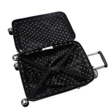 Betsey Johnson 26 Inch Checked Luggage Collection - Expandable Scratch Resistant (ABS + PC) Hardside Suitcase - Designer Lightweight Bag with 8 - Rolling Spinner Wheels (TAMALE, 26in)