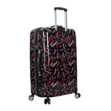 Betsey Johnson 26 Inch Checked Luggage Collection - Expandable Scratch Resistant (ABS + PC) Hardside Suitcase - Designer Lightweight Bag with 8 - Rolling Spinner Wheels (TAMALE, 26in)