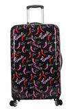 Betsey Johnson 26 Inch Checked Luggage Collection - Expandable Scratch Resistant (ABS + PC) Hardside Suitcase - Designer Lightweight Bag with 8-Rolling Spinner Wheels (TAMALE, 26in)