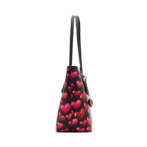 Betsey Johnson Bubble Hearts Tote Black Multi
