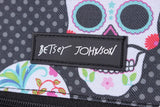 Betsey Johnson Designer Carry On Luggage Collection - Lightweight Pattern 22 Inch Duffel Bag - Weekender Overnight Business Travel Suitcase with 2 - Rolling Spinner Wheels (Skull Party)