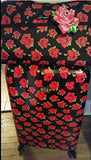 Betsey Johnson Designer Carry On Luggage Collection - Lightweight Pattern 22 Inch Duffel Bag - Weekender Overnight Business Travel Suitcase with 2 - Rolling Wheels (Covered Roses)