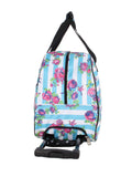 Betsey Johnson Designer Carry On Luggage Collection - Lightweight Pattern 22 Inch Duffel Bag - Weekender Overnight Business Travel Suitcase with 2 - Rolling Wheels (Stripe Floral)