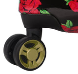 Betsey Johnson Designer Luggage Collection - Expandable 3 Piece Hardside Lightweight Spinner Suitcase Set - Travel Set includes 20 - Inch Carry On, 26 inch and 30 - Inch Checked Suitcase (Covered Roses)