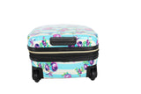 Betsey Johnson Designer Underseat Luggage Collection - 15 Inch Hardside Carry On Suitcase for Women - Lightweight Under Seat Bag with 2 - Rolling Wheels (Stripe Floral Hummingbird)