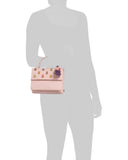 Betsey Johnson Gummy Bear Charm Crossbody, Pink, Top Handle with Adjustable Strap, 8x7 Inches