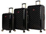 Betsey Johnson Luggage Hardside 3 Piece Set Suitcase With Spinner Wheels (20