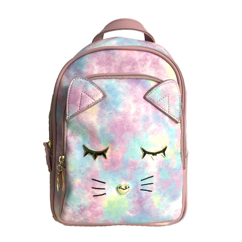 Betsey Johnson Luv Betsey B - Jax Tie Dye Kitty Small Backpack, Pink Multi
