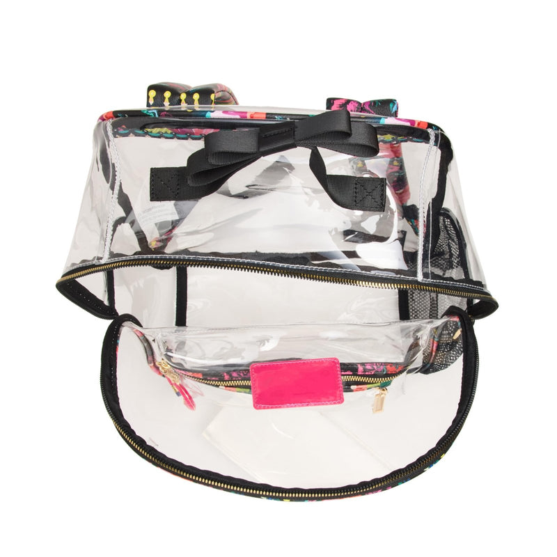 Betsey Johnson Wild Child Clear Backpack with Pouch