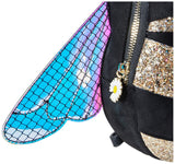 Betsey Johnson Women's What S The Buzz Crossbody Backpack, Black - honey Bee, One Size US