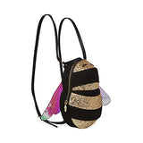 Betsey Johnson Women's What S The Buzz Crossbody Backpack, Black - honey Bee, One Size US