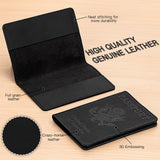 BIAOTIE Premium Leather Passport Holder Covers, Rfid Travel Wallet Passport Document Holder, Travel Essentials Wallet Cover Case for Men and Women (Black)