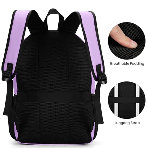 BIKROD Backpack for Girls Women, School Backpack for Teen Boys, Lightweight Casual High School Bookbag, Daily-use Travel Laptop Backpack Fits 15.6 Inch Notebook