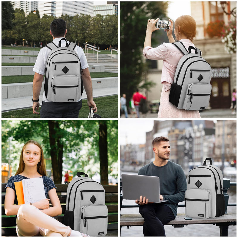 BIKROD Backpack for Men and Women, Lightweight Casual School Backpack for Teens Boys and Girls, Daily - use Travel Laptop Backpack with 17.3 Inch Notebook, High School Bookbag