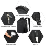 BIKROD Backpack for Men and Women, School Backpack for Boys, Water Resistant Business Travel Laptop Back Pack Fit 15.6 Inch Laptop with USB Charging Port, Black