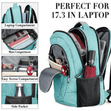 BIKROD Teal Backpack for Women and Men, Extra Large School Backpacks for Teens, Water Resistant Back Pack Fits 17 Inch Laptop, Business Anti Theft Sturdy Computer Bag Gifts