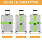 BILIONE 4 Pack Luggage Straps 79" Long Belts Keep Suitcase Secure While Traveling, TSA Approved Add a Bag Premium Accessory for Travel Bag Closure (4 Pcs Blue)