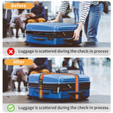 BILIONE 4 Pack Luggage Straps 79" Long Belts Keep Suitcase Secure While Traveling, TSA Approved Add a Bag Premium Accessory for Travel Bag Closure (4 Pcs Blue)