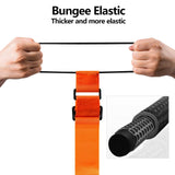 BILIONE Add a Bag Luggage Straps 2 Pack, Adjustable Bungee Elastic Belt to Connect Two Suitcases, Secure Carry On & Travel Essentials (Black)