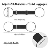 BILIONE Add a Bag Luggage Straps 2 Pack, Adjustable Bungee Elastic Belt to Connect Two Suitcases, Secure Carry On & Travel Essentials (Black)