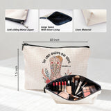 BILLAION Christian Western Cowgirl Makeup Bag, Proverbs 16:9 Bible Verse Cosmetic Bags, Western Gifts for Women, Floral Cowgirl Boots Scripture Makeup Zipper Pouch