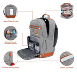 BILLITON MASHI Diaper Bag Backpack, Large Baby Nappy Bags with Portable Changing Pad for Boys and GirlsMultifunction Travel Baby Bag for Moms Dads, Shower Gifts Waterproof and Stylish，Grey