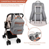 BILLITON MASHI Diaper Bag Backpack, Large Baby Nappy Bags with Portable Changing Pad for Boys and GirlsMultifunction Travel Baby Bag for Moms Dads, Shower Gifts Waterproof and Stylish，Grey