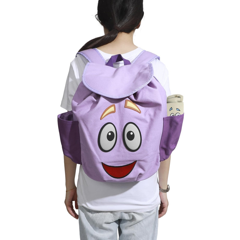Bioworld Dora The Explorer Backpack Character 13" Novelty Backpack With Map Pouch