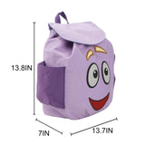 Bioworld Dora The Explorer Backpack Character 13" Novelty Backpack With Map Pouch