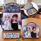 Bioworld Frozen 16 inch Backpack 4-piece Set with lunch box for girls