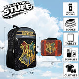 Bioworld Harry Potter Hogwarts Kids 2-Pc 16-Inch Backpack With Trunk-Inspired Lunch Kit