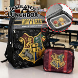 Bioworld Harry Potter Hogwarts Kids 2-Pc 16-Inch Backpack With Trunk-Inspired Lunch Kit