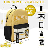 Bioworld Harry Potter Hufflepuff Crest 16.5" Adult Yellow Backpack