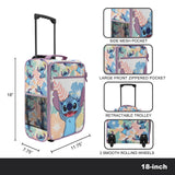 Bioworld Lilo & Stitch Tropical Fruit & Flowers 18" Youth Pilot Case Carry On Luggage Suitcase